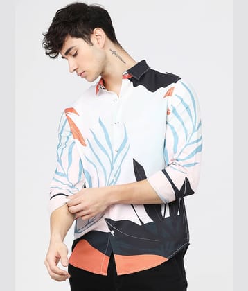 Highlander Polyester Slim Fit Printed Full Sleeves Men's Casual Shirt - Multicolor ( Pack of 1 )