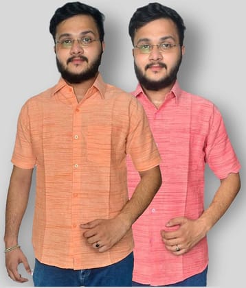 DESHBANDHU DBK - Multicolor Cotton Regular Fit Men's Formal Shirt (Pack of 2)