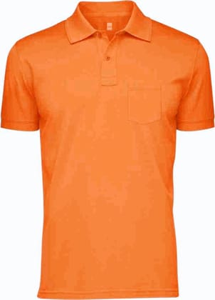 RATHNA APPARELS Men's Regular Fit Polo Neck T-shirt - Orange (S- SIZE)