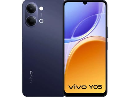 Vivo Y05 Smartphone, 4GB RAM, 64GB Storage  - Midnight Blue