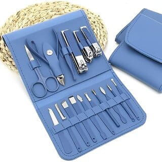 16-Piece Manicure Set Nail Clipper Kit  Stainless Steel Nail  Pedicure Tools for Men  Women  Professional Grooming K
