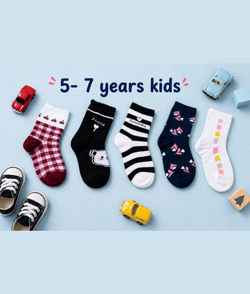 BBYARAJ Pack of 5 Unisex for Baby Cotton Full Length Socks ( Multi )