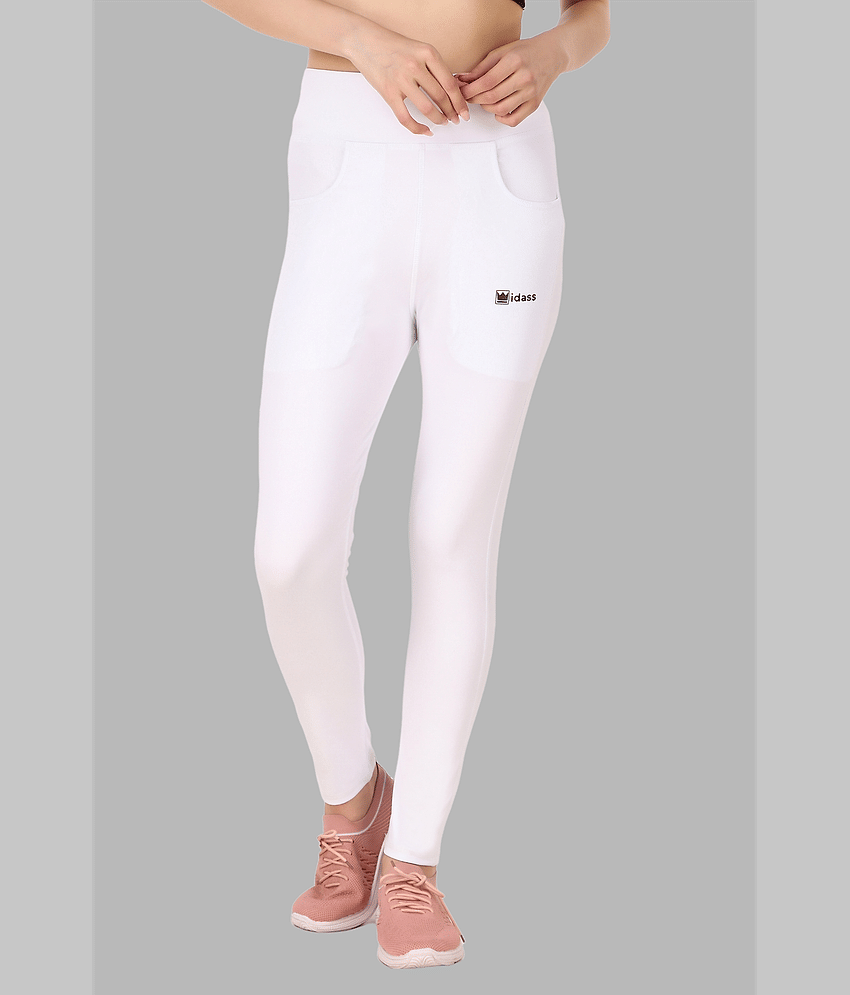 IDASS - Lycra Slim Fit White Women's Jeggings ( Pack of 1 )