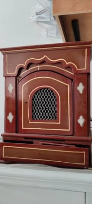 Wooden Mandir  With Window 6x9