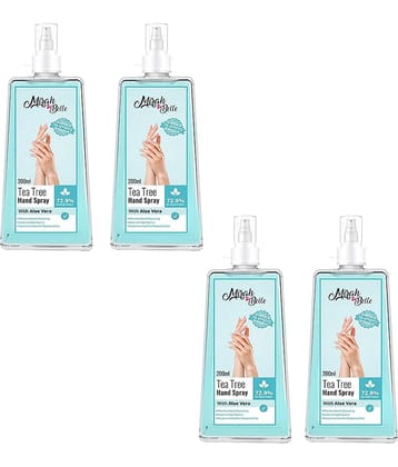 Mirah Belle - Tea Tree Hand Rub Sanitizer Spray 200 mL (Pack of 4)