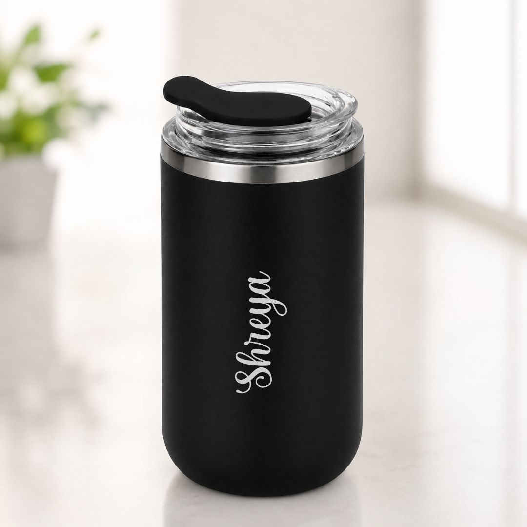 Personalised Gift 350ml Silicone Lid Travel Tumbler