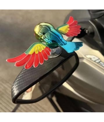 Flying Bird Car Bike Decoration with Flapping Wings Creative Wind-Powered Bird Ornament for Car Side Mirror, Hood, Scooter