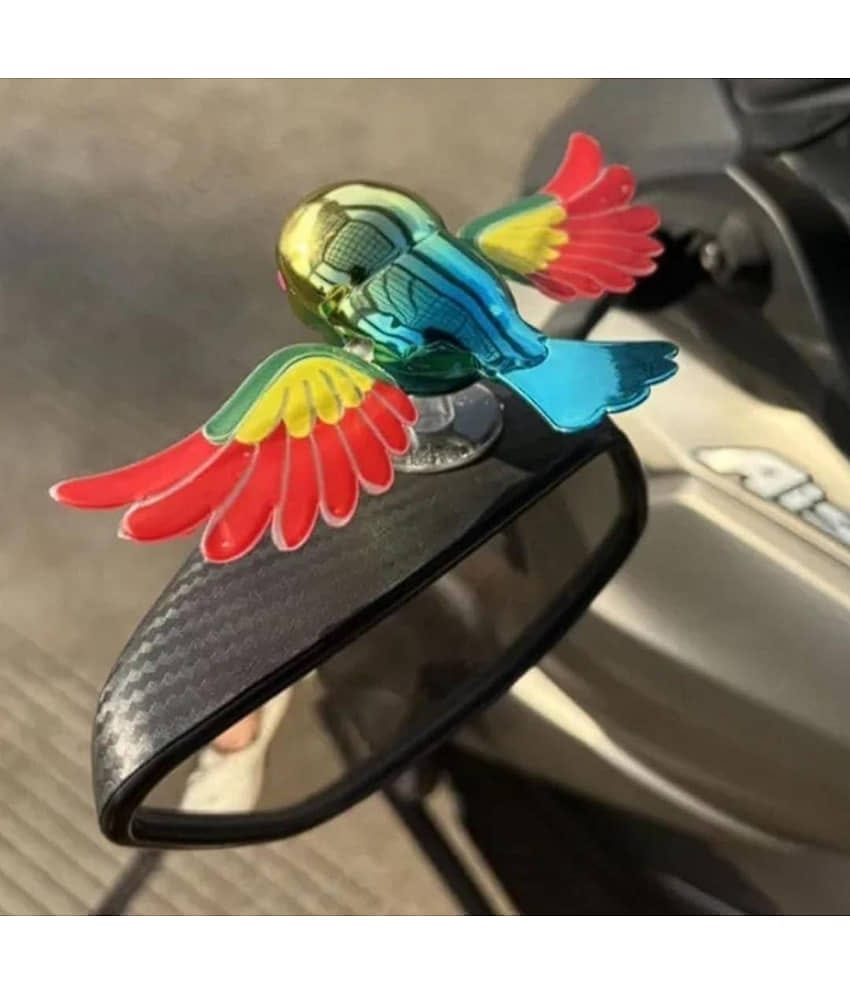 Flying Bird Car Bike Decoration with Flapping Wings Creative Wind-Powered Bird Ornament for Car Side Mirror, Hood, Scooter