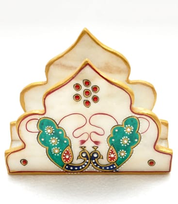 Marble Mehrab Peacock Design Nepkin Holder Marble Mehrab Peacock Design Nepkin Holder