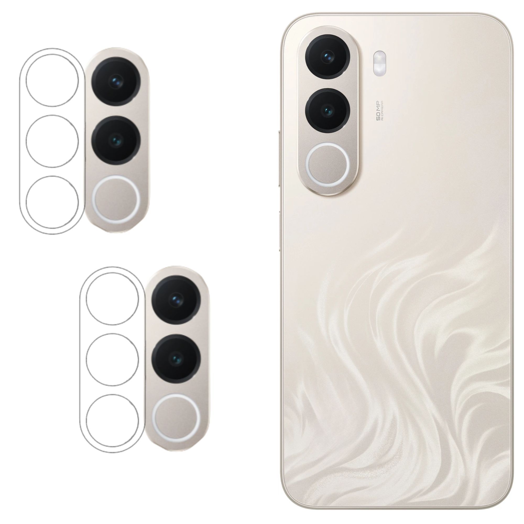 ISAAK Back Camera Lens Protector compatible for Realme C100x (Pack of 2)