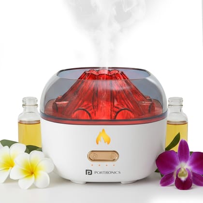 Portronics Magma Pro Essential Oil Diffuser, 200ml Capacity, Type-C Powered,  Ultra Quiet 36dB Operation, 4 Auto Timers & 2 Light Modes