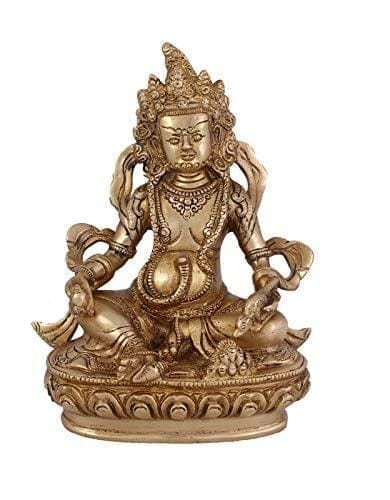 Arihant Craft� Ethnic Decor God Kuber Idol Hand Work Showpiece � 22.5 cm (Brass, Gold)