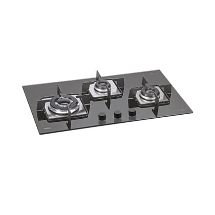 3 Burner Built in Glass Hob Triple Ring Burner Italian Double Ring Burner Auto Ignition (1073 SQ IN TR)