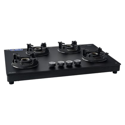 4 Burner Ultra Slim Matt Glass LPG Stove with High Flame Forged Brass Burner (CT1045USMG)
