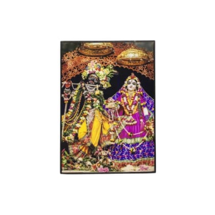 MAYAPURI Iskcon Radha Krishna Framed, Religious Painting | Home Decorative (7 X 5 Inch) black MAYAPURI Iskcon Radha Krishna Framed, Religious Painting | Home Decorative (7 X 5 Inch) black
