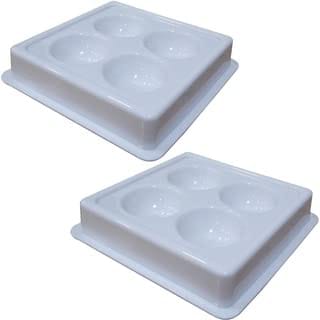 Elecsera Facial Cosmetic 4 Cups Tool Tray (Pack of 2)