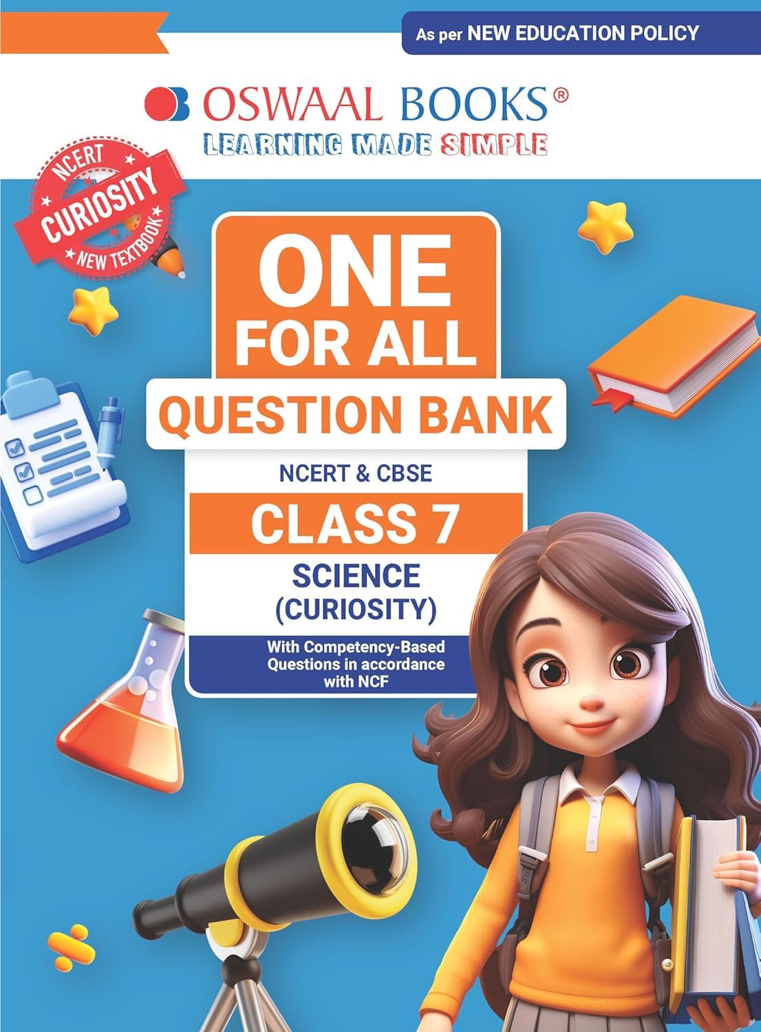OSWAAL CBSE ONE FOR ALL curiosity (science) CLASS 7 FOR 2026 EXAMS || QUESTION BANKS||