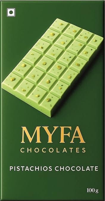 Myfa Chocolates Pistachio Crunch Chocolate Bar | A Premium Pistachio Chocolate Bar