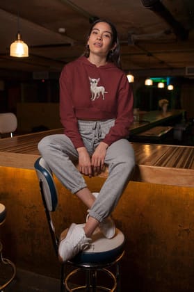 Crop Hoodie (Women) - Chatty Chihuahua (6 Colours)