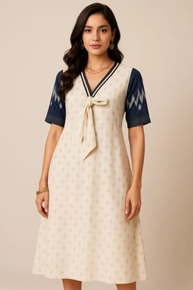 Pure Cotton Dobby Dress