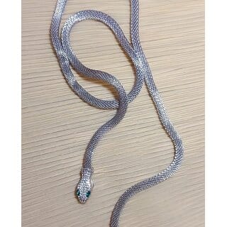 Trendy silver plated Adjustable Snake Necklace for women's