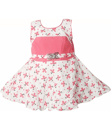 harshvardhanmart Baby Girls Cotton Blend Frocks ( Red )