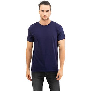 Classic Blue Round Neck T-Shirt: Comfortable and Stylish