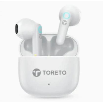 Toreto Air Glow Wireless Earbuds, HD Clear Sound, Ring Light, BT 5.3, Voice Assistant, IPX5, Type-C Charging