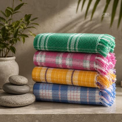 Colour Glow Bath Towels ( Pack of 2 )