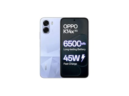 Oppo K14X 5G Smartphone, 6GB RAM, 128GB Storage, Premium Design - Icy Blue Oppo K14X 5G Smartphone, 6GB RAM, 128GB Storage, Premium Design - Icy Blue