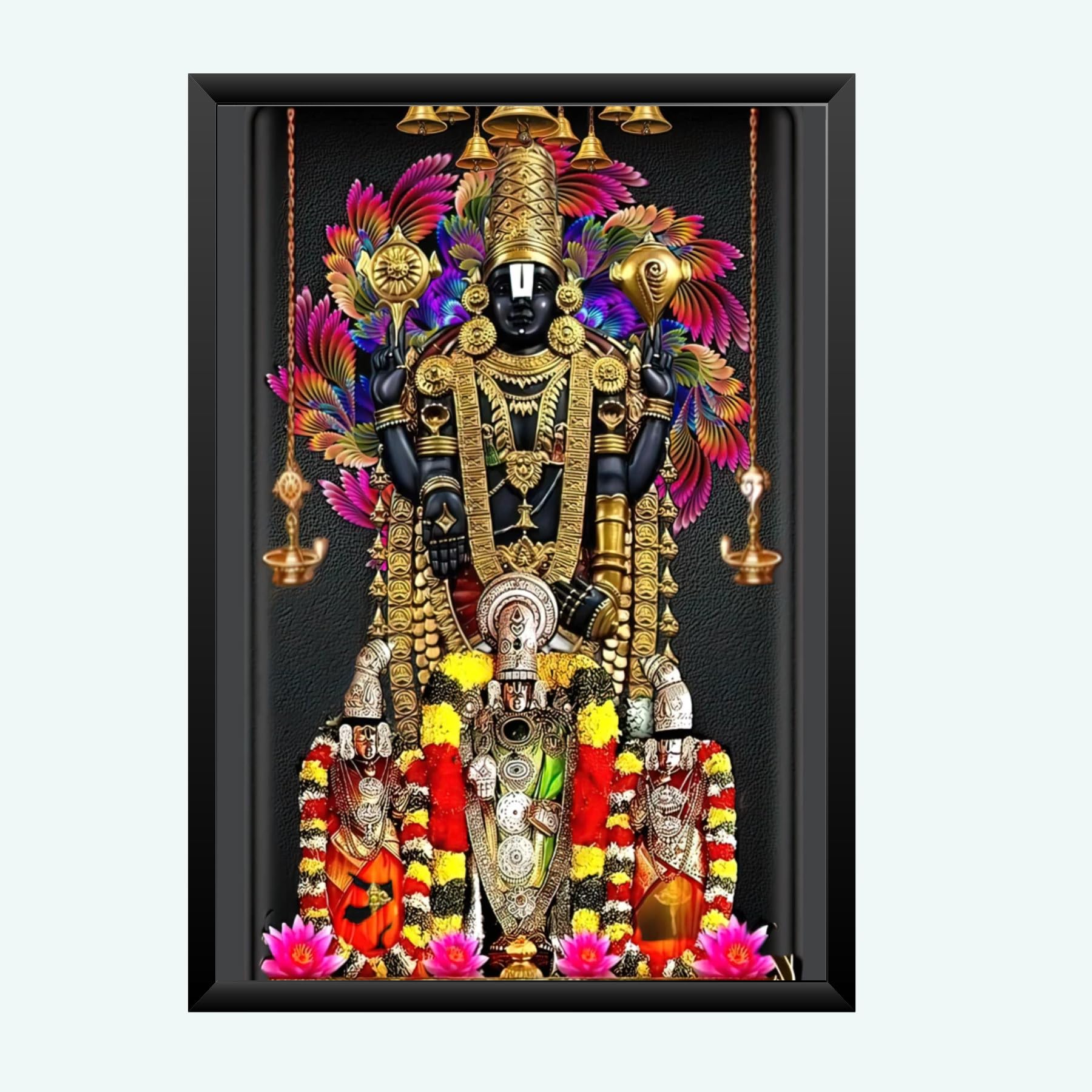 NOKKES tirupati blalaji Venkateswara tirupati blalaji Photo Frames Religious Photo frame 5X7 Inch Photo Frame_AQW61