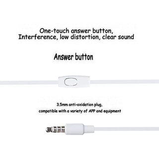 Digimate Jackbeat Wired Earphones with 3.5mm Jack, Tangle-Free Cable & In-Line Mic (DG-HF-1001, White)