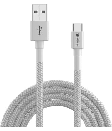 Portronics - White 3A Type C Cable 1 Meter