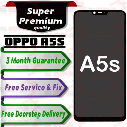 Oppo A5s Combo LCD with Touch Screen for A5s  Black (display glass combo folder)