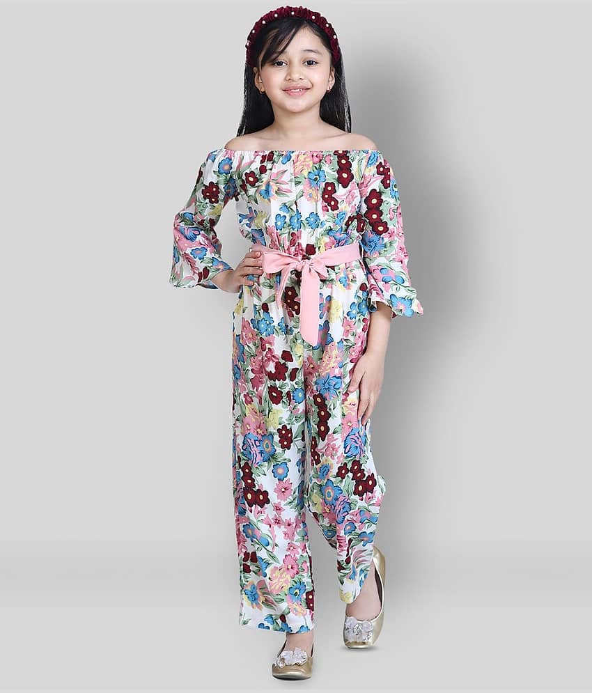 StyleStone Girls Polyester Jumpsuit ( Pack of 1 , Multicolor )