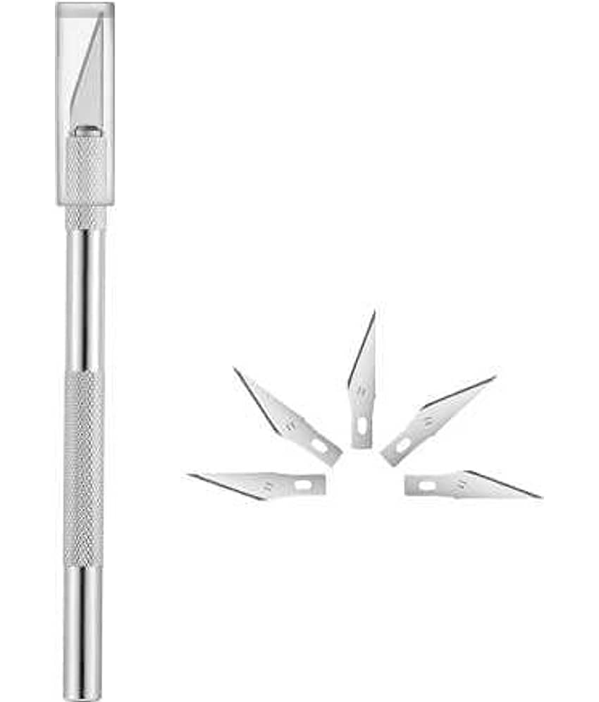 ECLET Detail Pen Knife With 5 Interchangeable Sharp Blades For Carving/Mat Cutting &Paper Cutting