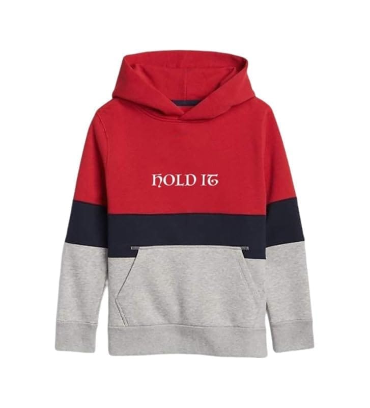 Men's Casual Solid Fleece Hooded Neck T-Shirt (Multicolor, XL)-PID47748