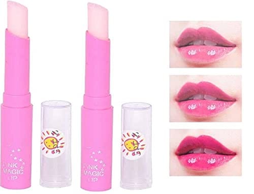 Elecsera Pink Magic Lipbalm Pack of 2 Strawberry (Pack of: 2, 10 g)