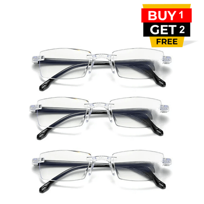 Bi-Focal Rimless Adaptive Intelligent Zoom Reading Glasses-3BFRG3