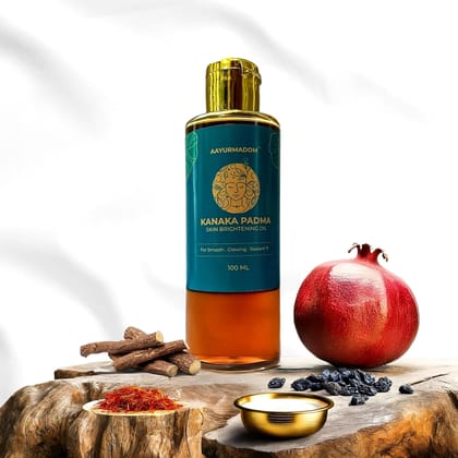 AAYURMADOM Kanaka Padma Skin Brightening Oil - Suntan Removal & Moisturization (100ml)