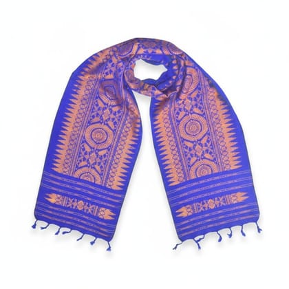Ethnic Woven Blue & Gold Shawl