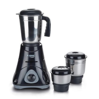 Judge by Prestige 500 Watts ACE Mixer Grinder with 3 Stainless Steel Jars| 3 Efficient Stainless Steel blades| Overload Protector| Sturdy Handles| Black Judge by Prestige 500 Watts ACE Mixer Grinder with 3 Stainless Steel Jars| 3 Efficient Stainless Steel blades| Overload Protector| Sturdy Handles| Black