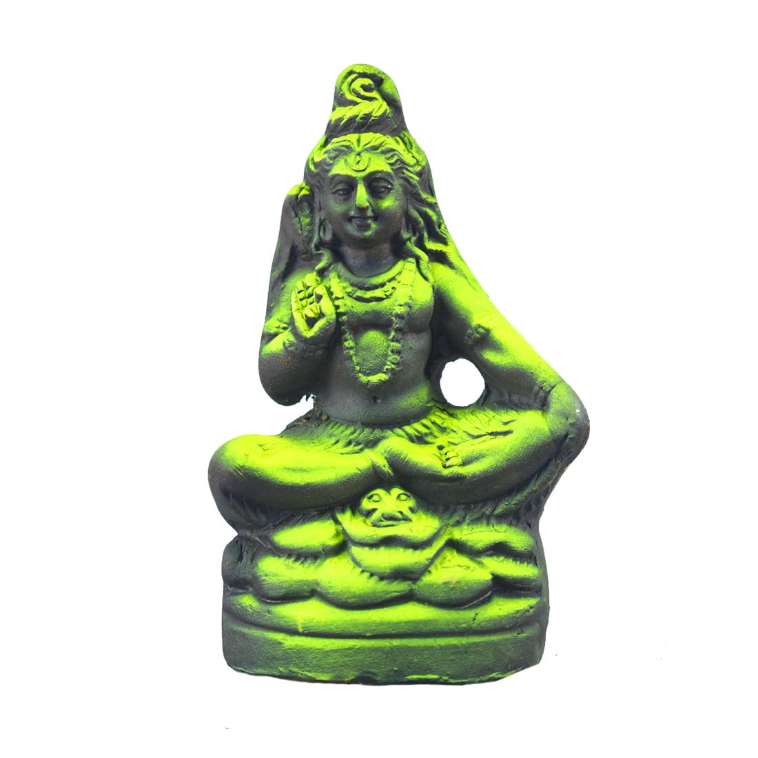 MAYAPURI Lord Shiva Murti Handmade Clay Idols Showcase with Mahadev Statue, Size 4.5 inches
