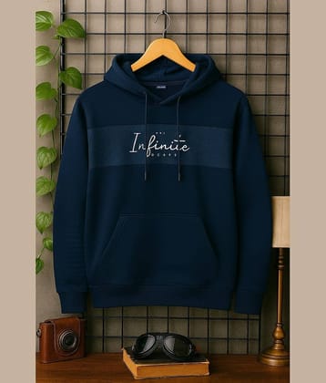 AUSTIVO Fleece Hooded Men's Sweatshirt - Navy ( Pack of 1 )