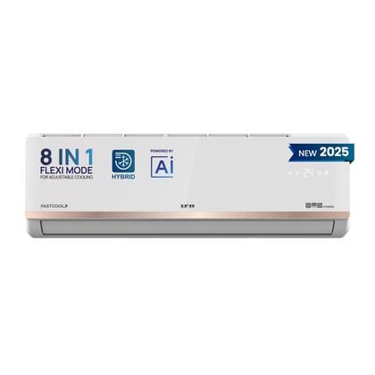 IFB Model Gold Pro Series 1.5 Ton 5 Star Split AC with Hybrid Technology, Works upto 55C, 4-Way Swing, Higher Cooling Capacity, Self-Clean & AI - White (CI205GN32RGN1, Copper Condenser) IFB Model Gold Pro Series 1.5 Ton 5 Star Split AC with Hybrid Techno