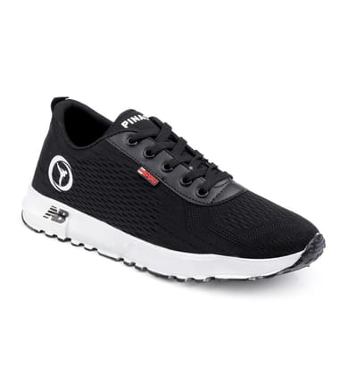 Mens Casual Mesh Lace-ups Casual Shoes Size 9 (Black)