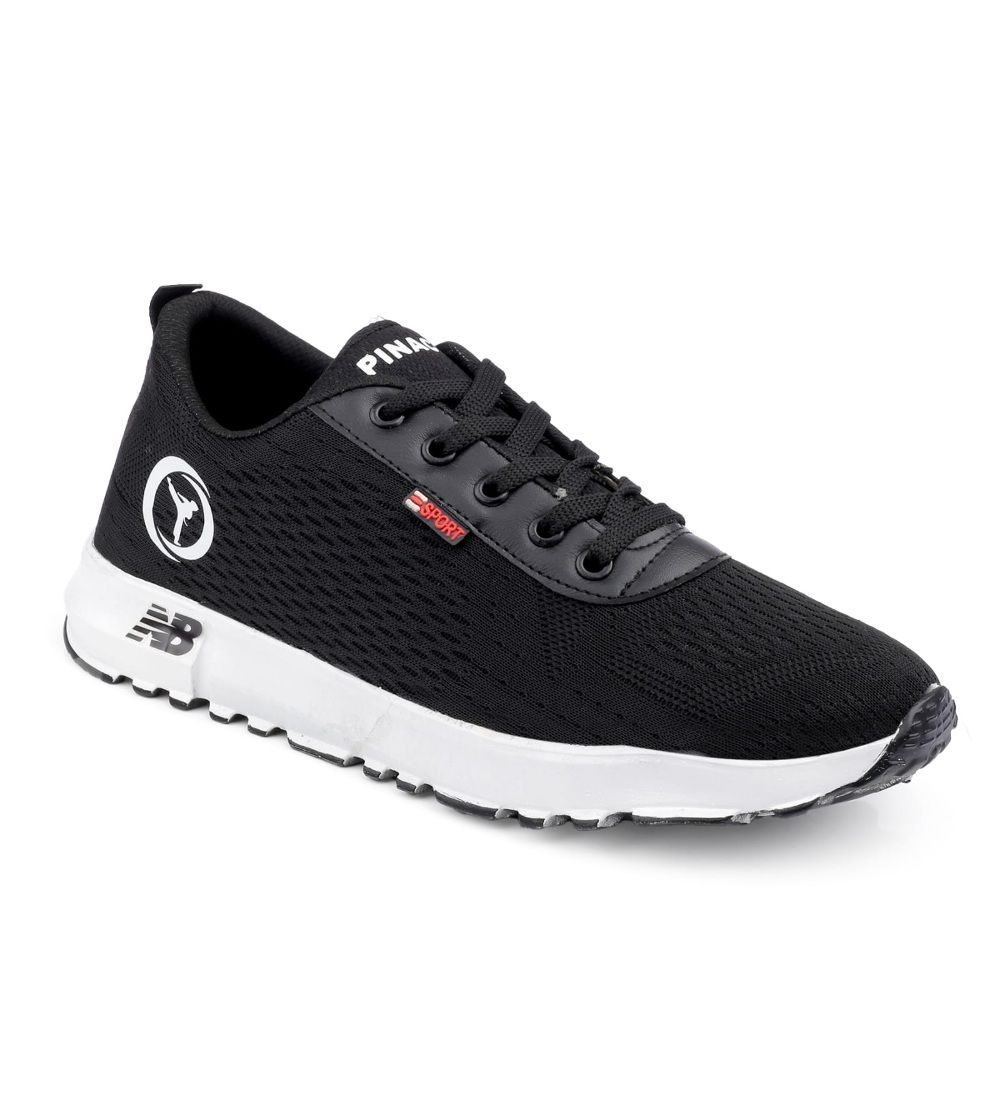 Mens Casual Mesh Lace-ups Casual Shoes Size 9 (Black)