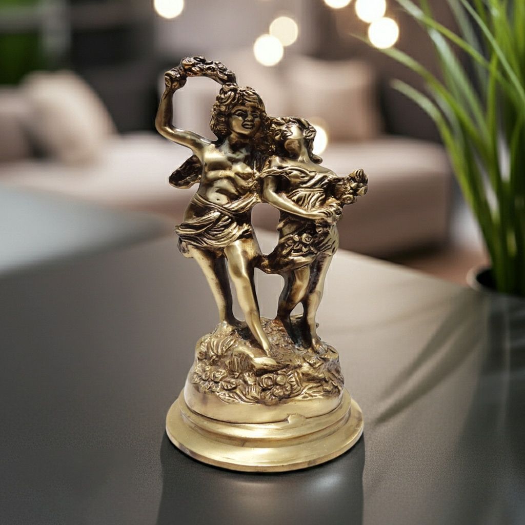 Brass Showpiece Lady Stute Statue, Height : 14 Inch (BSMAS069 B)