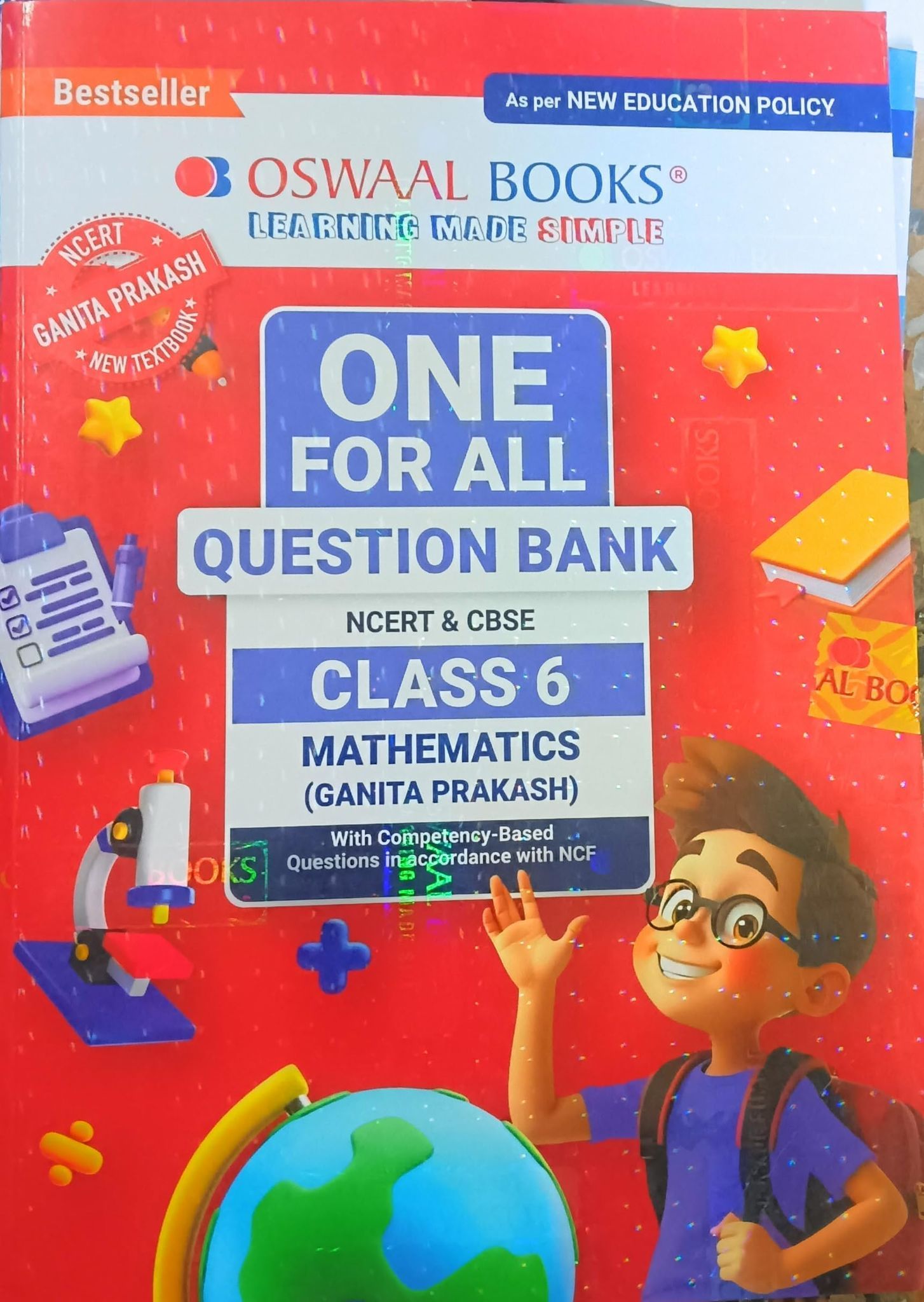 Oswaal One For All Question Bank NCERT & CBSE, Class-6 Mathematics - Ganita Prakash (For Latest Exam) Paperback  19 June 2025 [Paperback] Oswaal Publications
