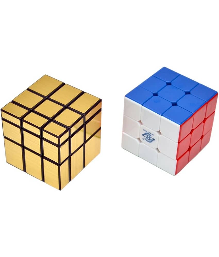 Montez Shengshou Golden Mirror Cube & Stickerless Cube Combo